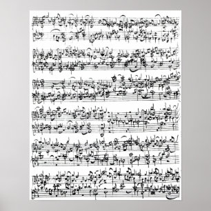 Musikställning av Johann Sebastian Bach Poster
