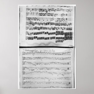 Musikställning för Telemanns följe för två Poster