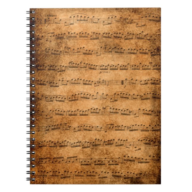 Musikställninganteckningsbok Anteckningsbok Med Spiral (Framsidan)