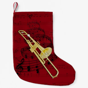 Musikstrumpa för Trombone (ventil) Liten Julstrumpa