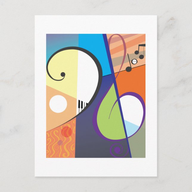 Musiksymboldesign Vykort (Framsida)