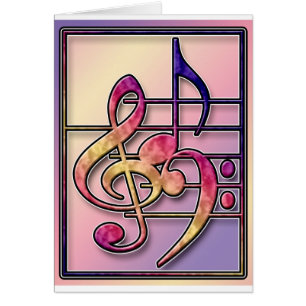Musiksymboler 2 hälsningskort