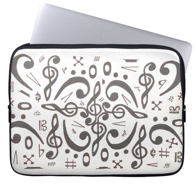 Musiksymboler Laptop Fodral (Framsidan)
