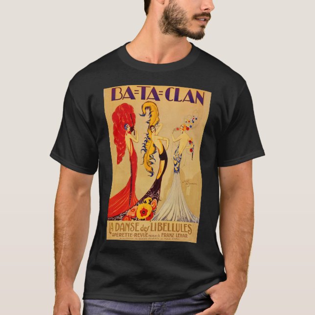 Musiktäckning i Art deco lakan T Shirt (Framsida)