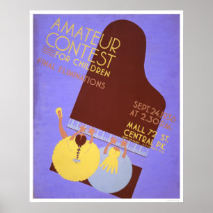 Musiktävlingbarn 1936 WPA Poster