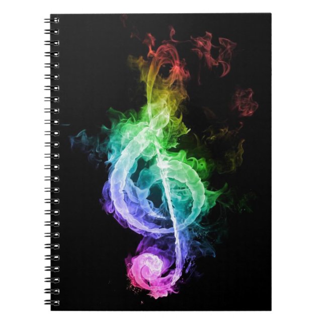 musiktema anteckningsbok med spiral (Framsidan)