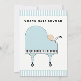 Musiktema för babyskor inbjudningar