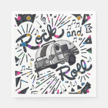 Musiktema för rock and roll-resebrickor