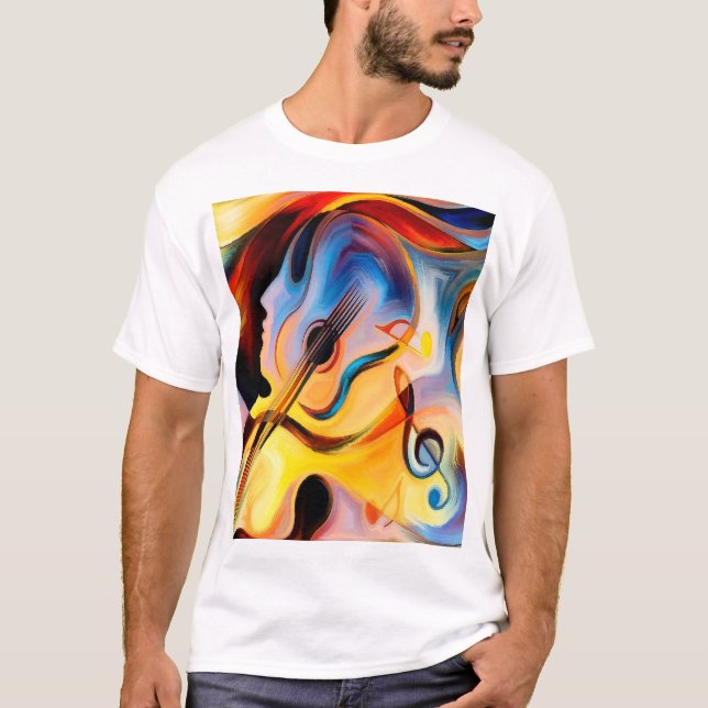 Musiktemakonst T Shirt (Framsida)