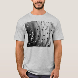 Musiktemat mönster t shirt