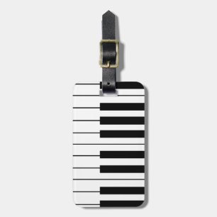 Musiktemat piano nycklar bagagebricka