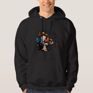 Musiktematerad visemisk musikillustration hoodie
