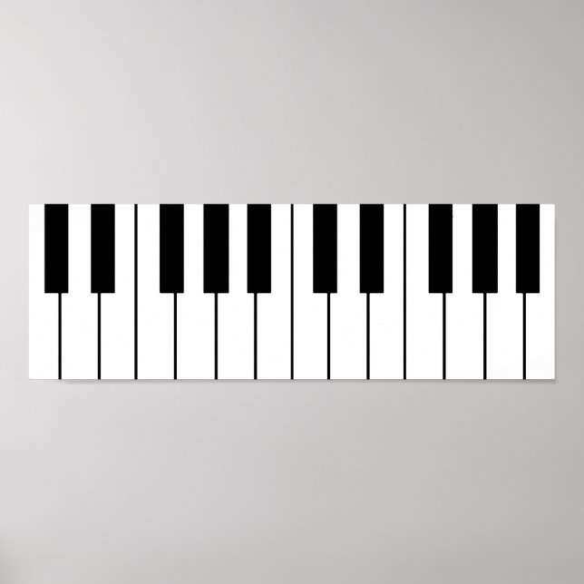 musiktemed piano nycklar poster (Framsidan)