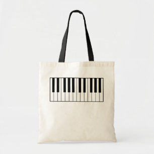 musiktemed piano nycklar tygkasse