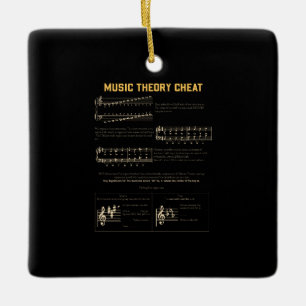 Musikteorigrafik Julgransprydnad Keramik
