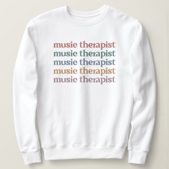 Musikterapigåvor för Retro Music Therapy T Shirt (Design framsida)