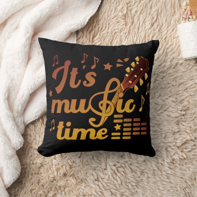 Musiktid, Guld Guitar Musical Kudde (Filt)