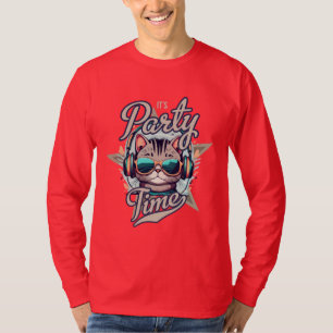 Musiktid Tee Cat Play Guitar Shirt Funny Cat
