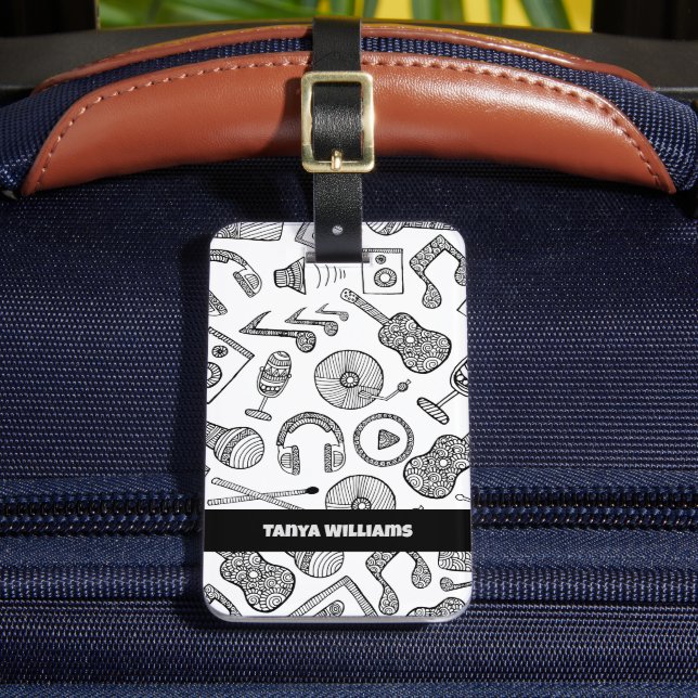 Musiktillbehör till musikinstrument för personlig bagagebricka (Framsida Insitu 2)