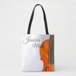 Musiktote bags för fiolspelare tygkasse