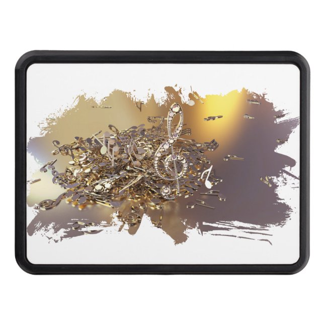 Musiktreble clef och fallsedlar dragkroksskydd (Framsidan)