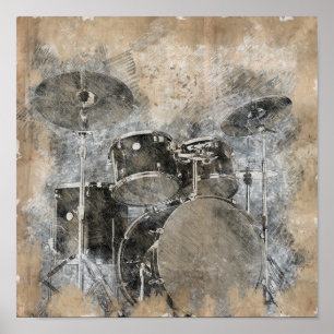 Musiktrumkit. Poster