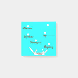 Musikunterricht - Instrumentalunterricht - mit Was Post-it Block