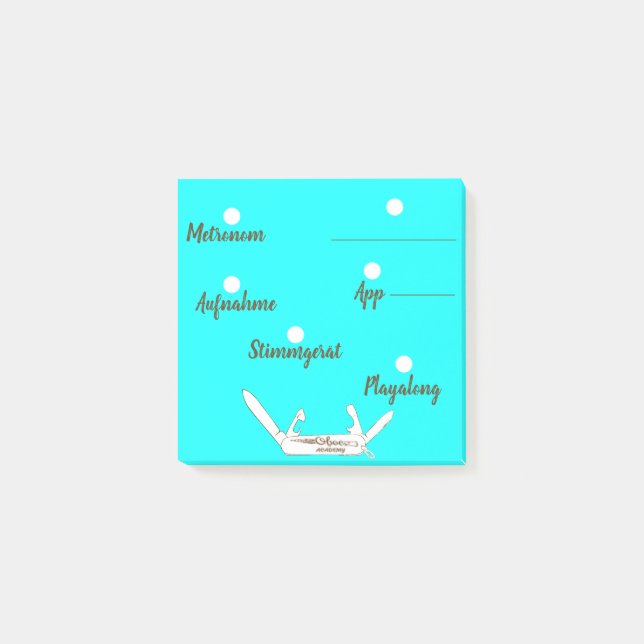 Musikunterricht - Instrumentalunterricht - mit Was Post-it Block (Framsida)