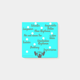 Musikunterricht - Instrumentalunterricht - Üben Post-it Block