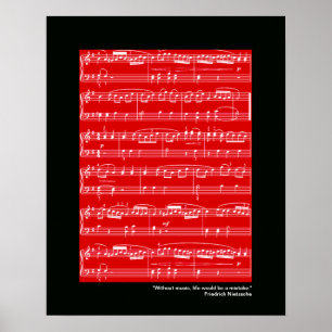 musikutskrift för vägg poster