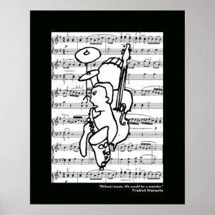 musikutskrift för väggar poster