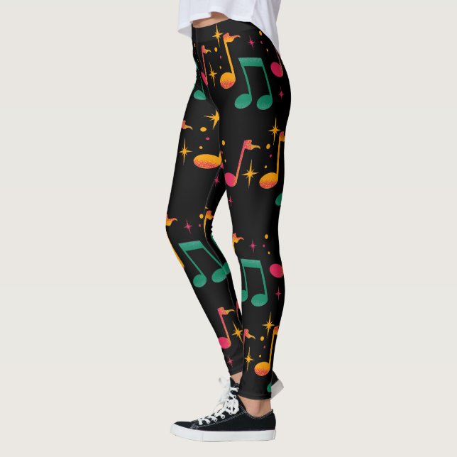 Musikutskrift Leggings (Vänster)