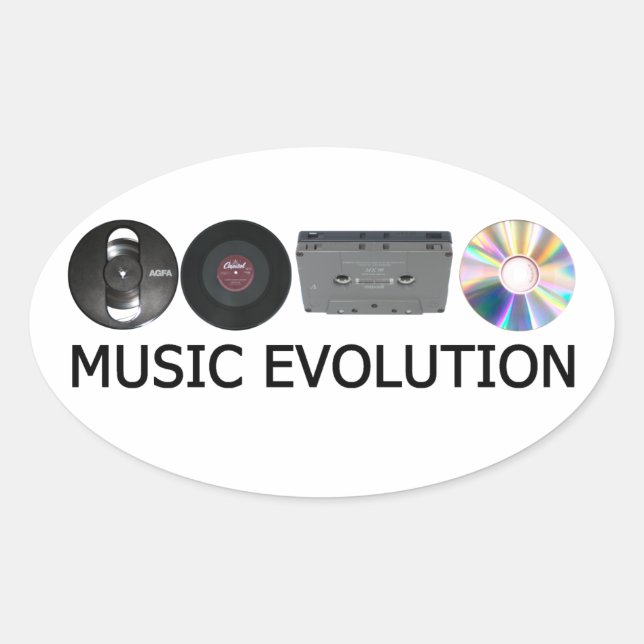 Musikutveckling Ovalt Klistermärke (Framsida)