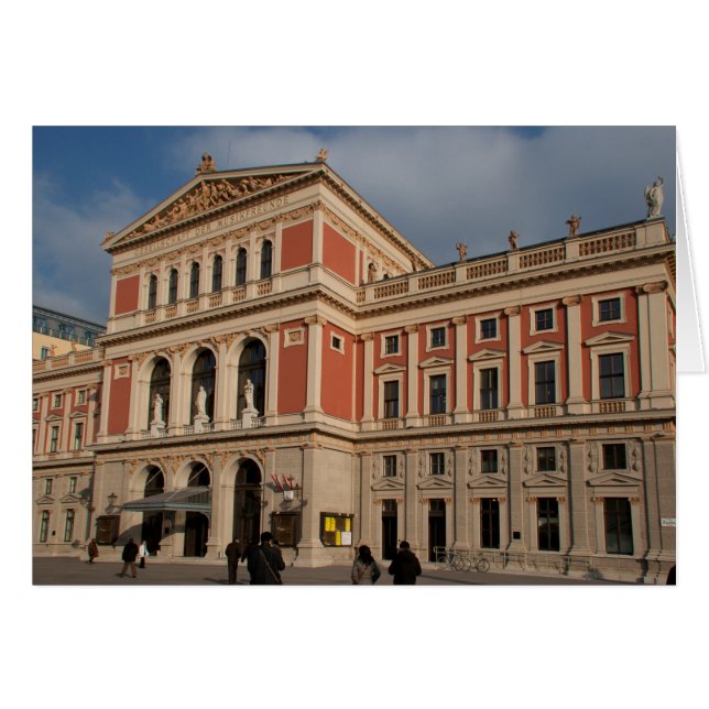 Musikverein, Wien Österreich Hälsningskort (Framsidan Horizontal)