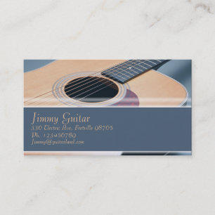 Musikvisitkort - akustisk gitarr visitkort