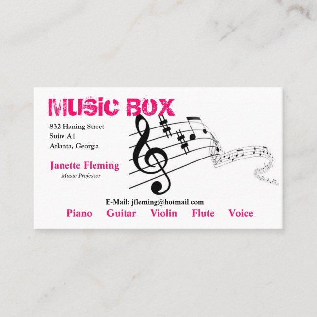 Musikvisitkort Visitkort (Framsida)