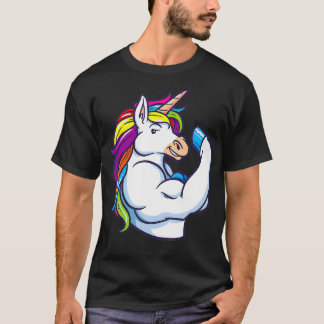 Musinal Unicorn Funny Magic Fitness BodyBuilder T Shirt