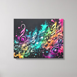 musique graffiti canvastryck