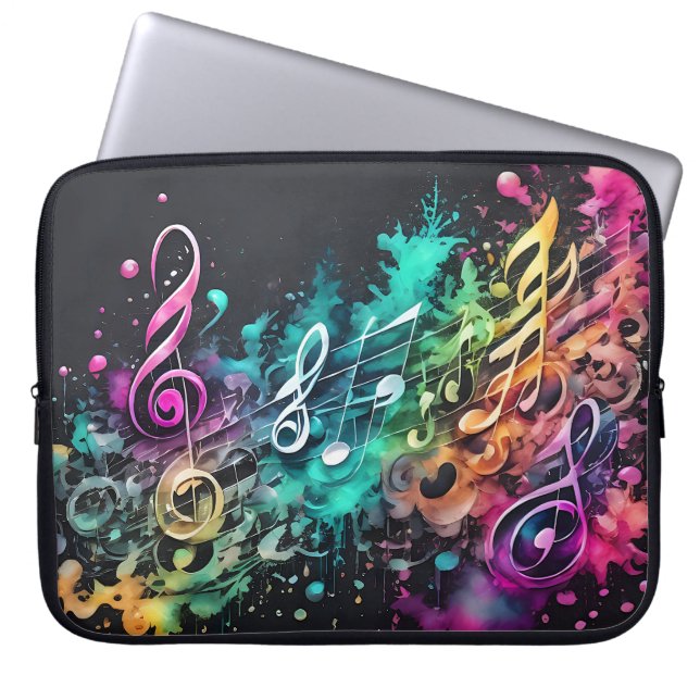 musique graffiti laptop fodral (Framsidan)