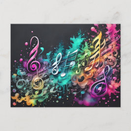 musique graffiti vykort