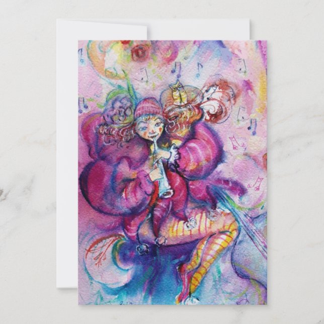 MUSISK NEDLAD ,rosa blå (Framsida)