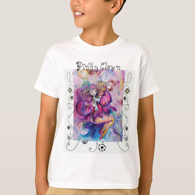 MUSISK ROSA MED GEOMETRISKA SVAROR TEE (Framsida)