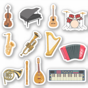 MUSISKA INSTRUMENT-KLICKAR KLISTERMÄRKEN