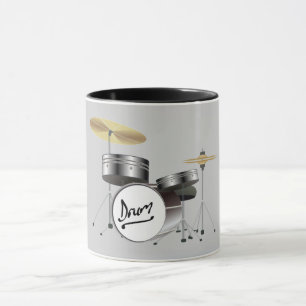 MUSISKT DRUMUPPSÄTTNING I ELEGANT CHARCOAL GRÅTT O MUGG