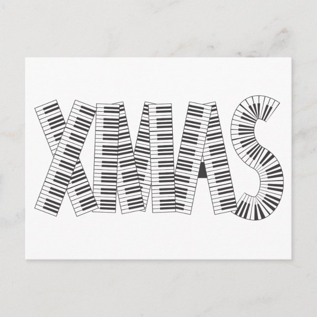 MUSISKT JULAFTON HELG VYKORT (Framsida)