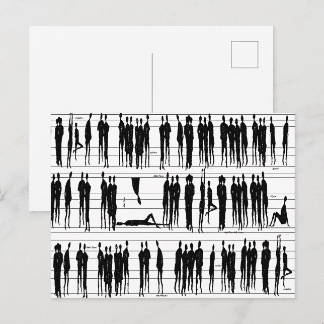 MUSISKT MÄNNISKOR - vykort (Fram/baksida)