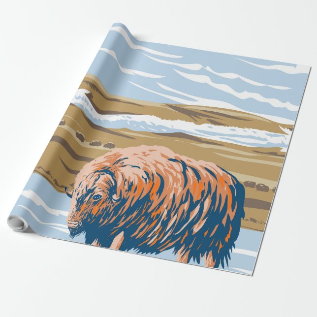 Musk Ox Presentpapper (Utrullad)