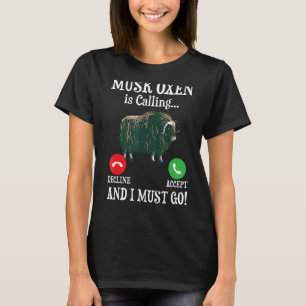 Musk Oxen kallar muk Ox Arktis Animal Umingma T Shirt