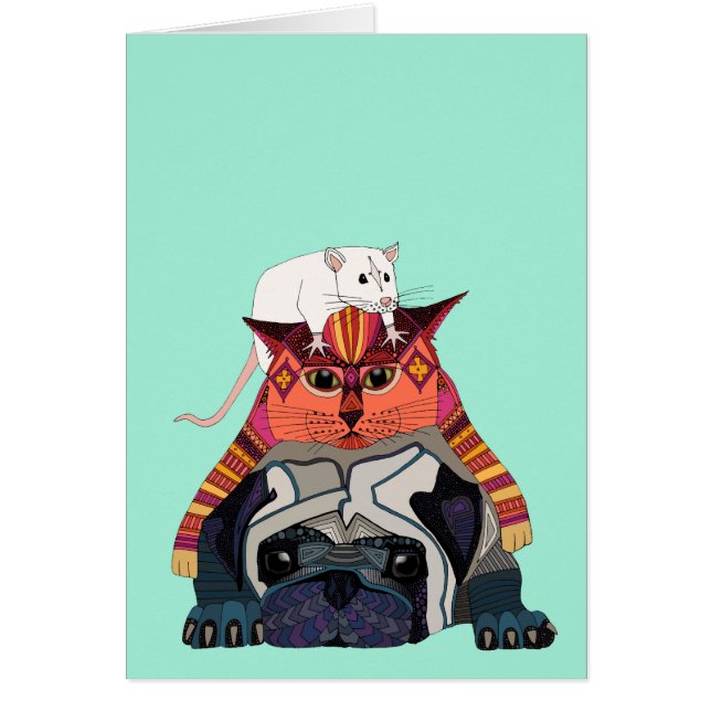 muskattmygg hälsningskort (Framsidan)