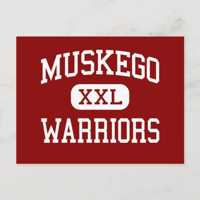 Muskego - Warriors - High - Muskego Wisconsin Vykort (Framsida)